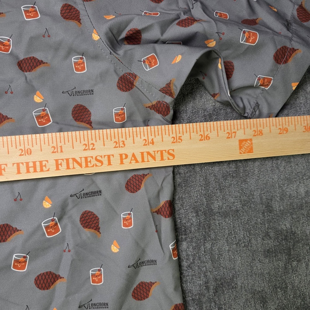 Longhorn Steakhouse Steakwear Button Down Shirt Gray Short‎ Sleeve Size Large L - Picture 3 of 10